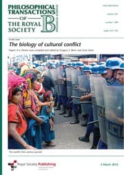 Tapa de The biology of cultural conflict
