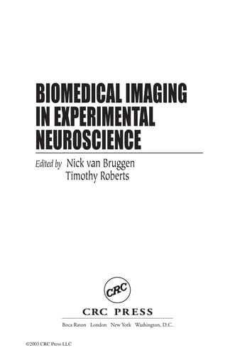 Tapa de Biomedical imaging in experimental neuroscience