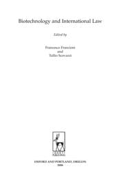 Tapa de Biotechnology and international law