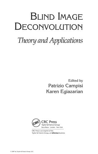 Tapa de Blind image deconvolution
