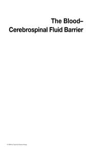Tapa de The blood-cerebrospinal fluid barrier
