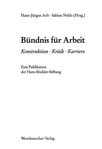 Tapa de Bündnis für Arbeit