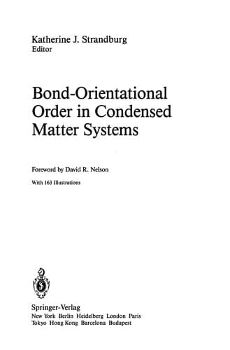 Tapa de Bond-Orientational Order in Condensed Matter Systems
