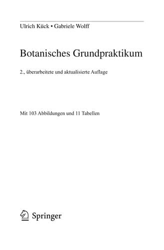 Tapa de Botanisches Grundpraktikum
