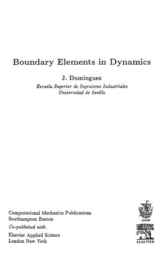 Tapa de Boundary elements in dynamics