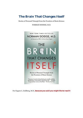 Tapa de The brain that changes itself
