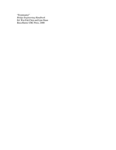 Tapa de Bridge engineering handbook