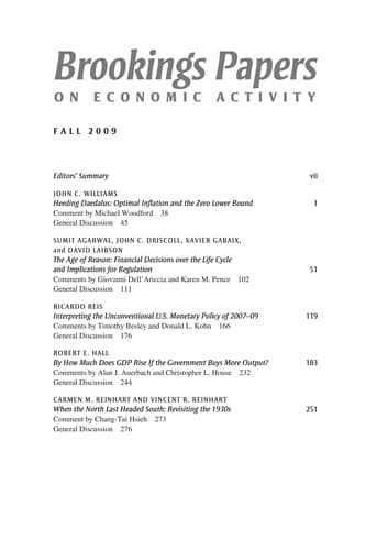 Tapa de Brookings Papers on Economic Activity