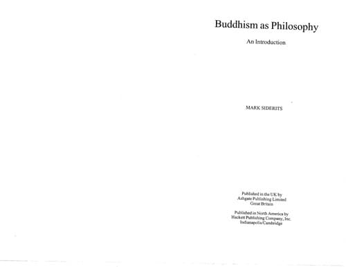 Tapa de Buddhism as philosophy
