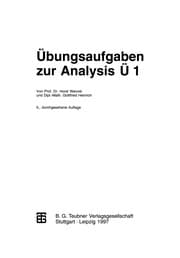 Tapa de Übungsaufgaben zur Analysis Ü 1