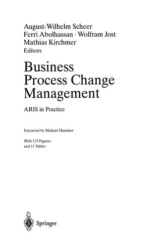 Tapa de Business Process Change Management