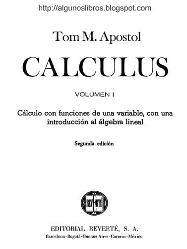 Tapa de Calculus 1