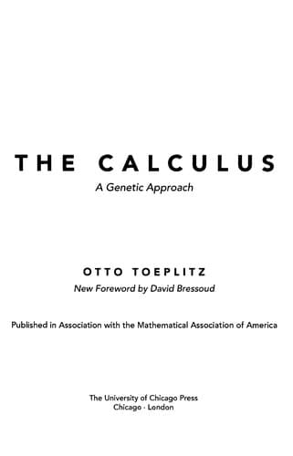 Tapa de The calculus
