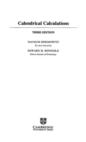 Tapa de Calendrical calculations