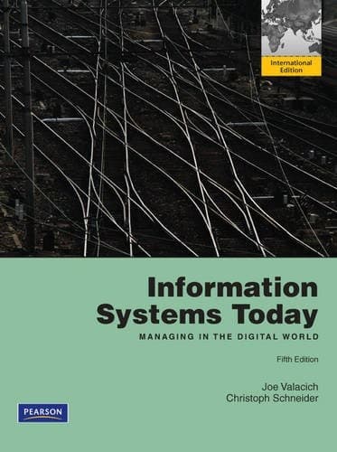 Tapa de Information Systems Today: International Edition