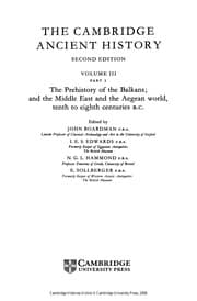 Tapa de The Prehistory of the Balkans ; and, The Middle East and the Aegean world, tenth to eighth centuries B.C.
