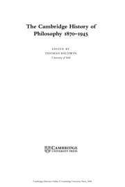 Tapa de CAMBRIDGE HISTORY OF PHILOSOPHY, 1870-1945; ED. BY THOMAS BALDWIN