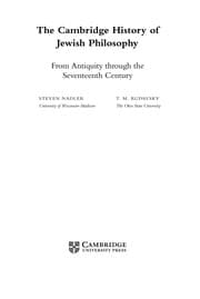 Tapa de The Cambridge history of Jewish philosophy