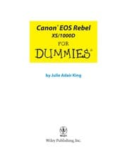 Tapa de Canon EOS Rebel XS/1000D for dummies