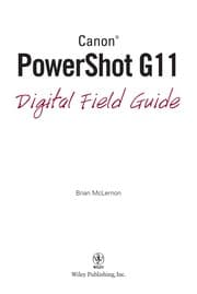 Tapa de Canon PowerShot G11 digital field guide