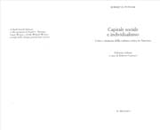 Tapa de Capitale sociale e individualismo