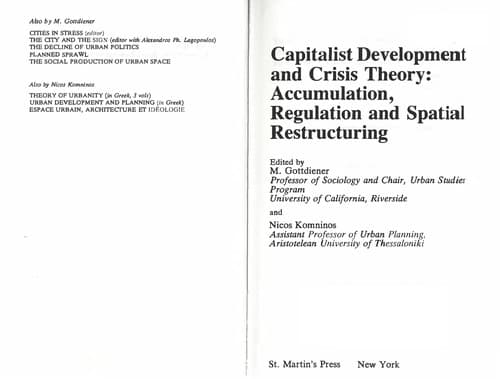 Tapa de Capitalist development and crisis theory