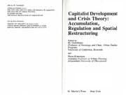 Tapa de Capitalist development and crisis theory