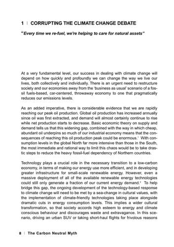 Tapa de The carbon neutral myth