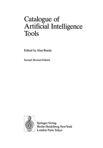 Tapa de Catalogue of Artificial Intelligence Tools