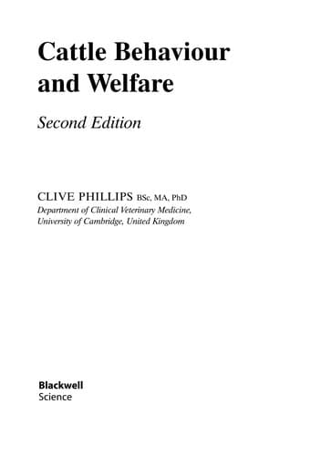 Tapa de Cattle behaviour and welfare