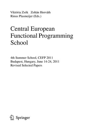Tapa de Central European Functional Programming School