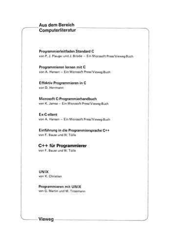 Tapa de C++ für Programmierer