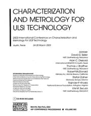 Tapa de Characterization and metrology for ULSI technology, 2000