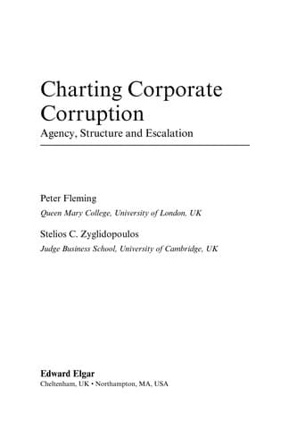 Tapa de Charting corporate corruption