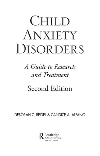 Tapa de Child anxiety disorders