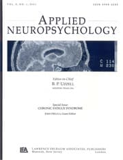 Tapa de Applied neuropsychology