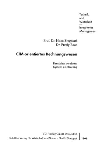 Tapa de CIM-orientiertes Rechnungswesen