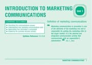 Tapa de Marketing communications