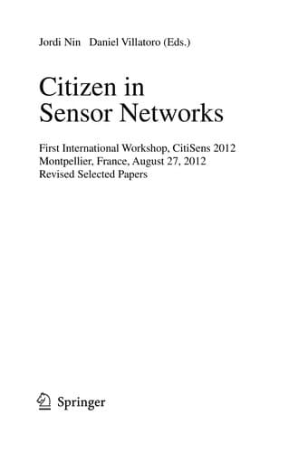 Tapa de Citizen in Sensor Networks