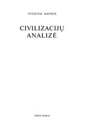 Tapa de Civilizacijų analizė
