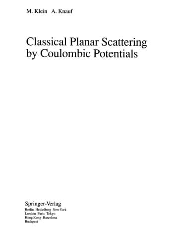 Tapa de Classical planar scattering by coulombic potentials
