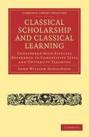 Tapa de Classical scholarship and classical learning