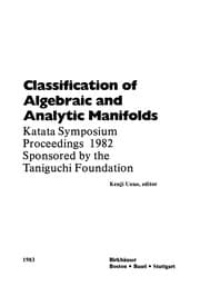 Tapa de Classification of algebraic and analytic manifolds