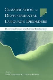 Tapa de Classification of developmental language disorders