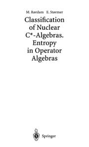 Tapa de Classification of nuclear C*-algebras