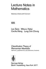 Tapa de Classification theory of Riemannian manifolds