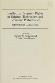 Tapa de Intellectual property rights in science, technology, and economic performance