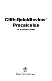 Tapa de CliffsQuickReview Precalculus