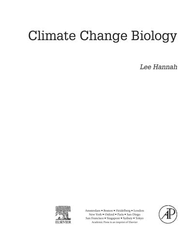 Tapa de Climate change biology