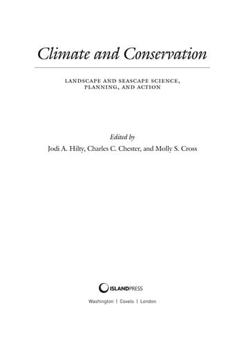 Tapa de Climate and conservation